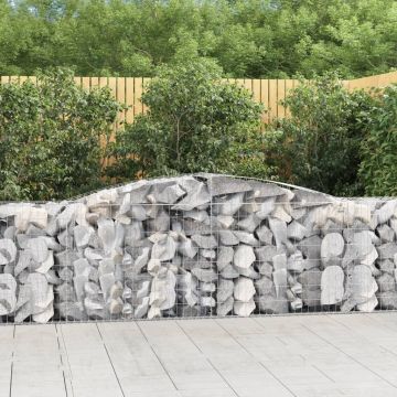 Cesti Gabbioni ad Arco 9 pz 400x50x80/100 cm Ferro Zincato