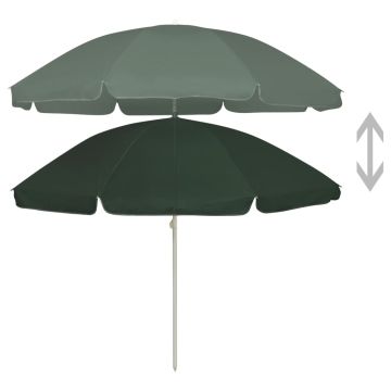 Ombrellone da Spiaggia Verde 240 cm