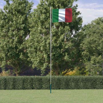 Asta e Bandiera Italia 6,08 m Alluminio