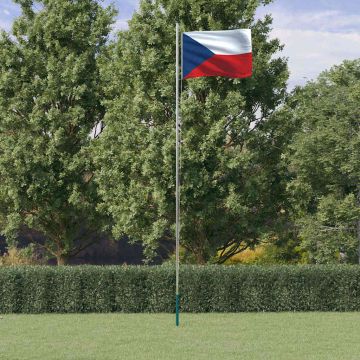 Asta e Bandiera Repubblica Ceca 6,08 m Alluminio