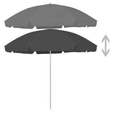 Ombrellone da Spiaggia Antracite 300 cm