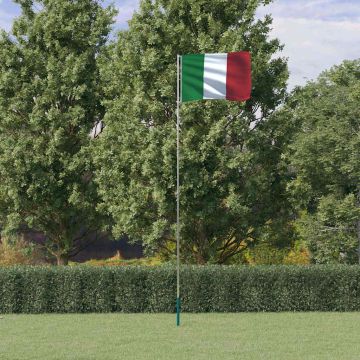 Asta e Bandiera Italia 5,5 m Alluminio
