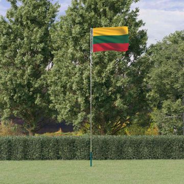 Asta e Bandiera Lituania 5,5 m Alluminio