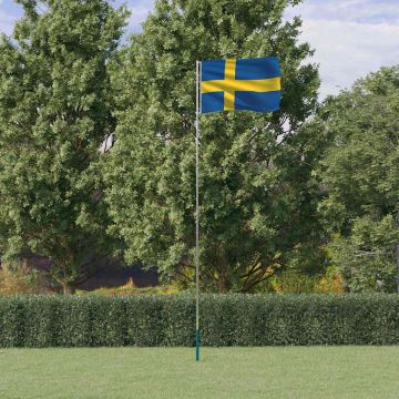 Asta e Bandiera Svezia 5,5 m Alluminio