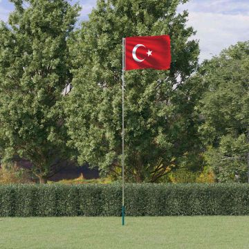 Asta e Bandiera Turchia 5,5 m Alluminio