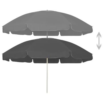 Ombrellone da Spiaggia Antracite 240 cm