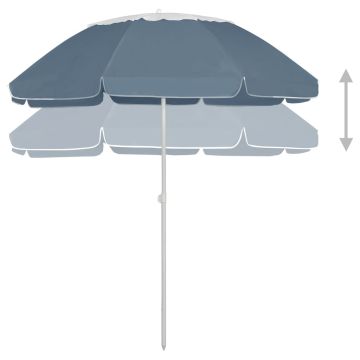 Ombrellone da Spiaggia Blu 300 cm