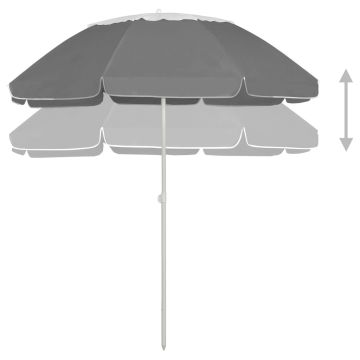 Ombrellone da Spiaggia Antracite 240 cm