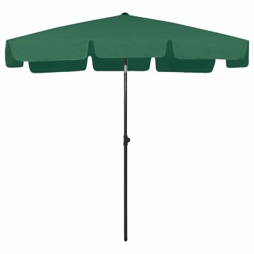 Ombrellone da Spiaggia Verde 200x125 cm