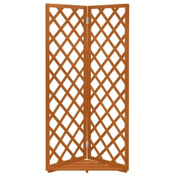 Traliccio ad Angolo Arancione 50x50x145 cm in Massello di Abete