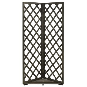 Traliccio ad Angolo Grigio 50x50x145 cm in Massello di Abete