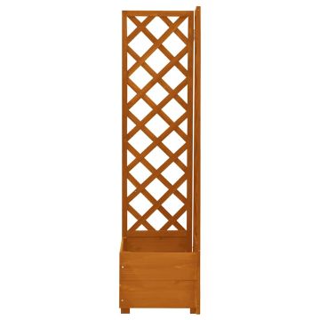 Traliccio ad Angolo Arancione 40x40x150 cm in Massello di Abete