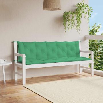 Cuscino per Panca Verde 180x(50+50)x7 cm in Tessuto Oxford