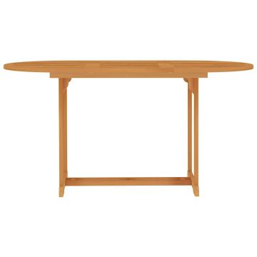 Tavolo da Giardino 150x90x75 cm in Legno Massello di Teak