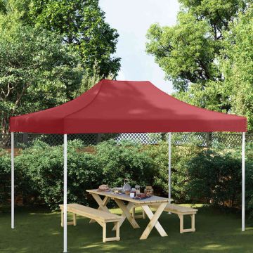 Tetto per Tendone per Feste 4,5x3 m Rosso Borgogna 270 g/m²