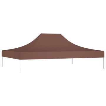 Tetto per Tendone per Feste 4,5x3 m Marrone 270 g/m²