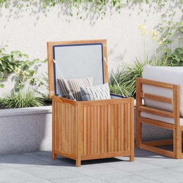 Baule da Giardino 60x50x58 cm in Legno Massello di Teak