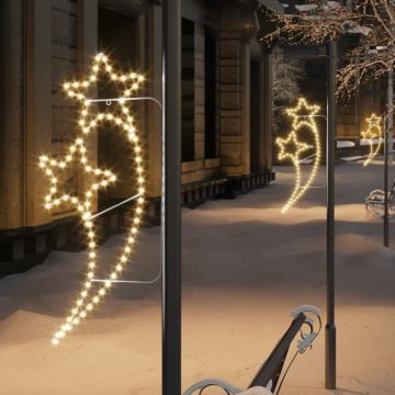 Stringhe Luci Forma di Stella 16pz Bianco Caldo 125,5x53x4,5cm