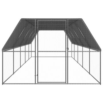 Gabbia per Polli da Esterno 3x10x2 m in Acciaio Zincato