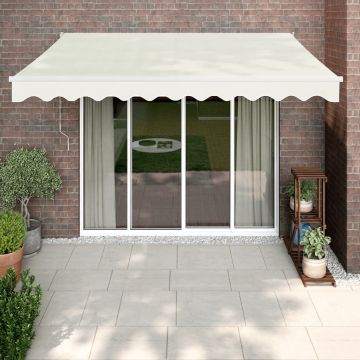 Tenda retrattile Crema con Struttura Bianca 3,5 x 2,5 m