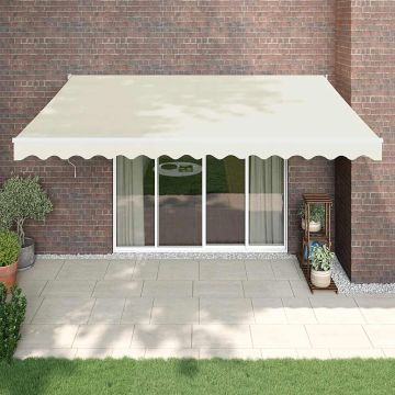 Tenda retrattile Crema con Struttura Bianca 4 × 3 m