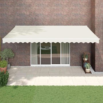 Tenda retrattile Crema Poliestere e Metallo