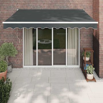 Tenda retrattile Antracite con Struttura Bianca 3 x 2,5 m
