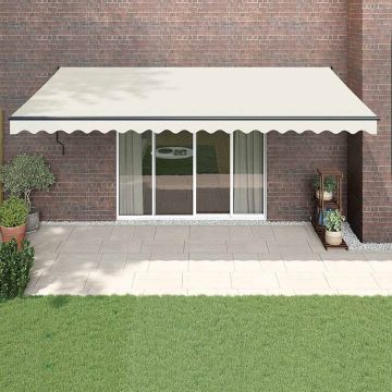 Tenda retrattile Crema con Struttura Antracite 5 x 3 m