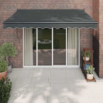 Tenda retrattile Antracite con Struttura Antracite 3,5 x 2,5 m