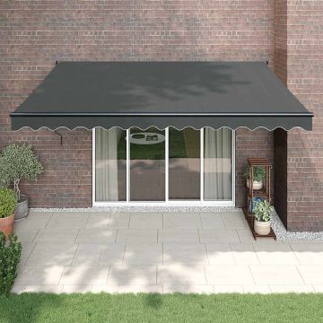Tenda retrattile Antracite con Struttura Antracite 4,5 × 3 m