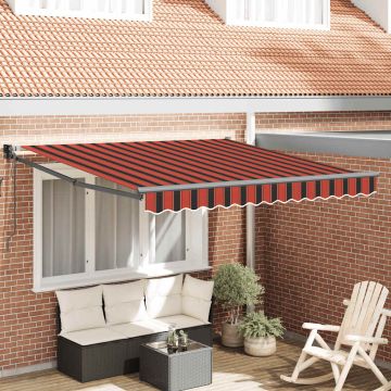 Tenda retrattile Arancione e Marrone con Struttura Antracite