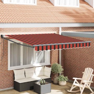 Tenda retrattile Arancione e Marrone con Struttura Antracite