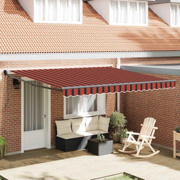Tenda retrattile Arancione e Marrone con Struttura Antracite