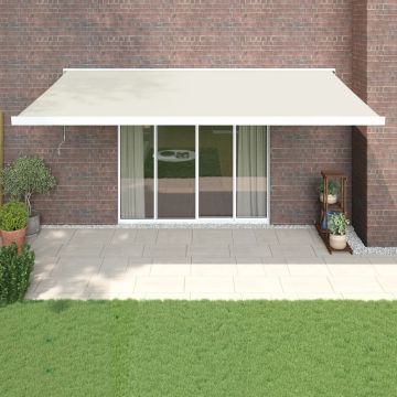 Tenda retrattile Crema con Struttura Bianca 5 x 3 m