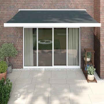 Tenda retrattile Antracite con Struttura Bianca 3,5 x 2,5 m