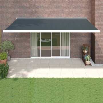 Tenda retrattile Antracite con Struttura Bianca 5 x 3 m