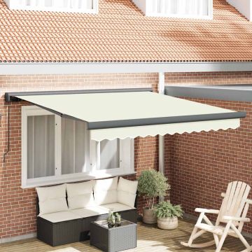 Tenda retrattile Crema con Struttura Antracite 3 x 2,5 m