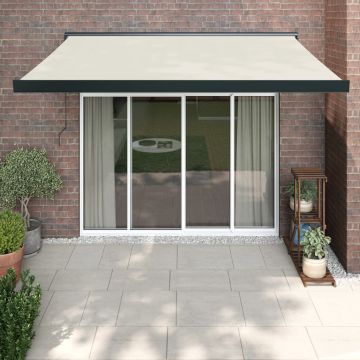 Tenda retrattile Crema con Struttura Antracite 3,5 x 2,5 m