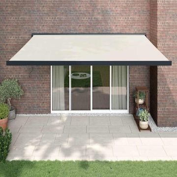 Tenda retrattile Crema con Struttura Antracite 4,5 × 3 m