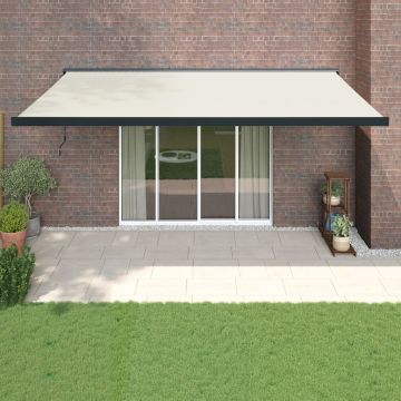 Tenda retrattile Crema con Struttura Antracite 5 x 3 m