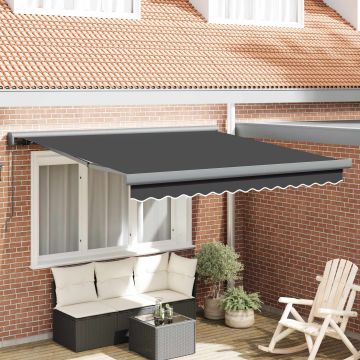 Tenda retrattile Antracite con Struttura Antracite 3 x 2,5 m