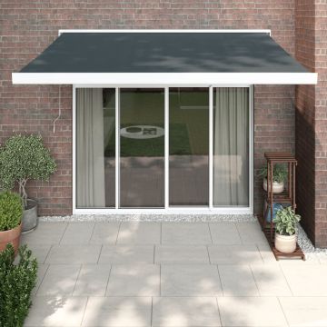 Tenda retrattile Antracite 300 x 250 cm Tessuto e Metallo