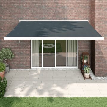Tenda retrattile Antracite 450 × 300 cm Tessuto e Metallo