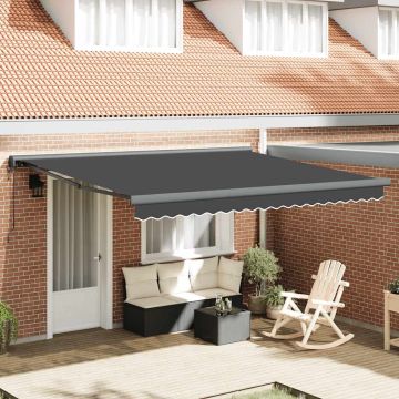 Tenda retrattile Antracite con Struttura Antracite 400 × 300 cm