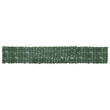 Paravento da Balcone con Foglie Verde Scuro 500x75 cm