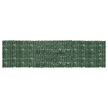 Paravento da Balcone con Foglie Verde Scuro 600x150 cm