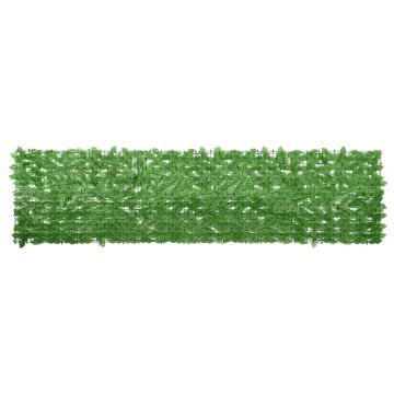 Paravento da Balcone con Foglie Verdi 300x75 cm