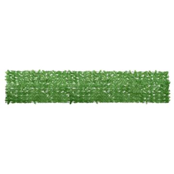 Paravento da Balcone con Foglie Verdi 400x75 cm