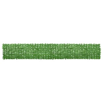 Paravento da Balcone con Foglie Verdi 500x75 cm