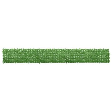 Paravento da Balcone con Foglie Verdi 600x75 cm